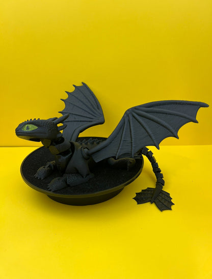Handcrafted 3D Printed Tooth-less Dragon Toy – Perfect Gift for Kids and Collectors