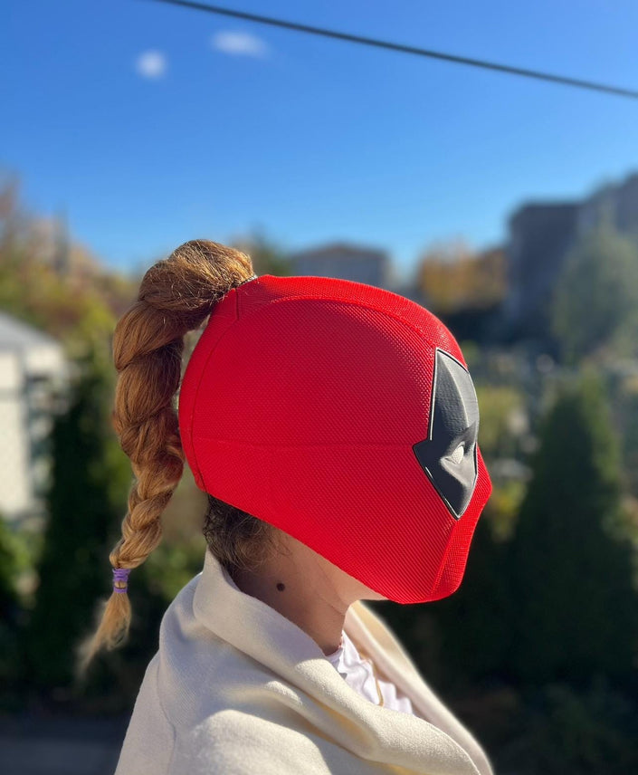 Lady De-pool Cosplay Mask – 3D Printed with Magnetic Parts – Custom Design Available – Premium Lady-pol Mask for Cosplay Fans