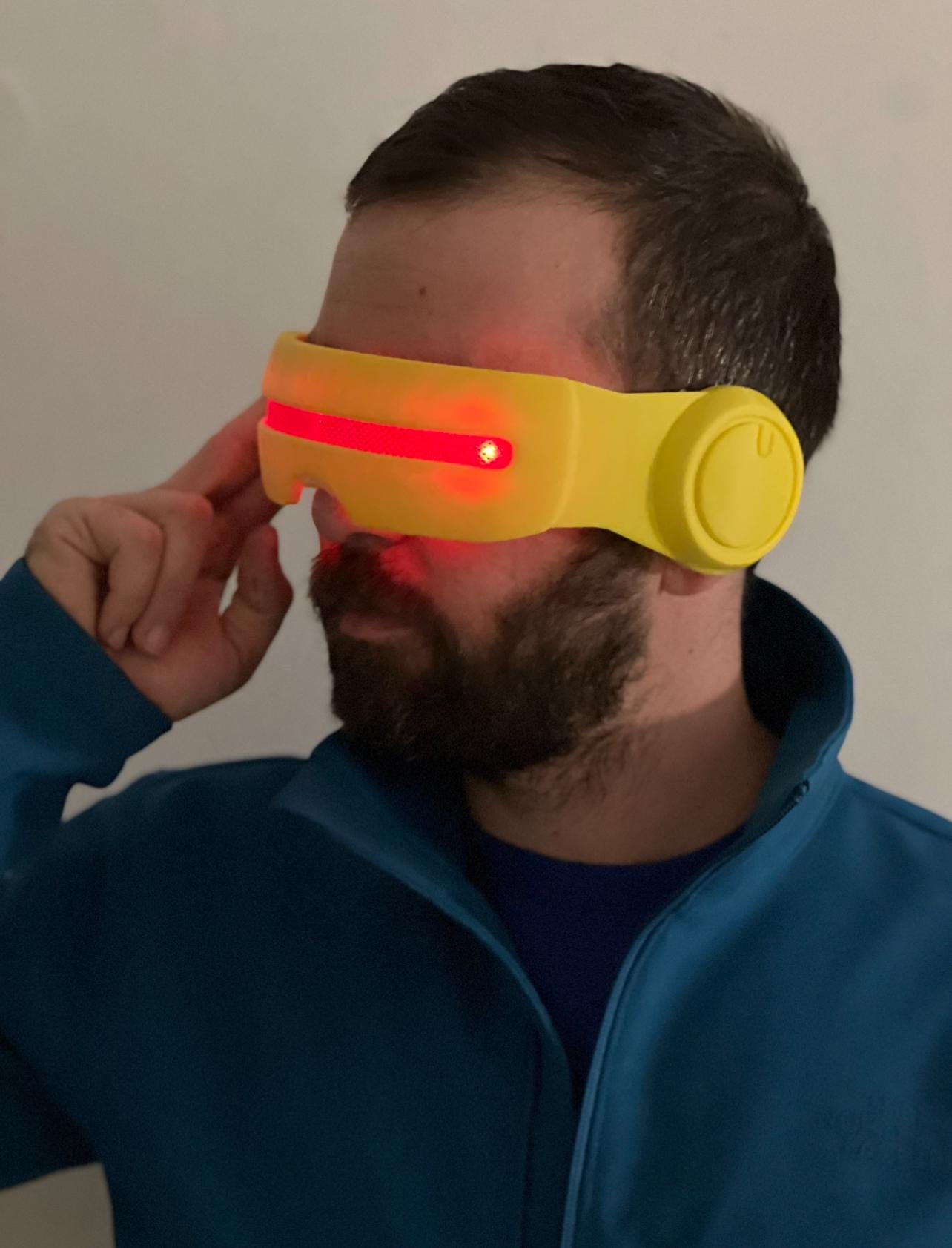 Cyc-lops Visor – 3D Printed - LED Light-Up X-Men Cosplay Accessory | Custom-Made Options Available