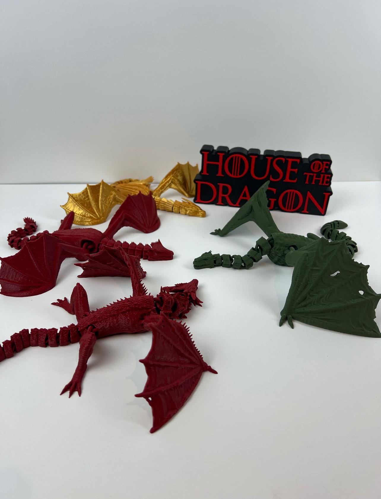 House Dragn Dragon Models – Syrx, Caraxs, Vhagr, and Melys | Collectible Dragons Set or Individual Pieces
