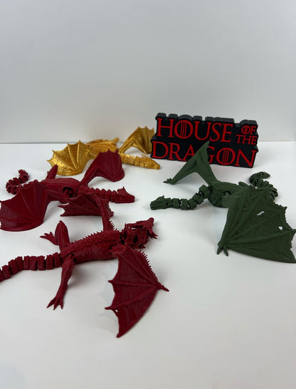 House Dragn Dragon Models – Syrx, Caraxs, Vhagr, and Melys | Collectible Dragons Set or Individual Pieces