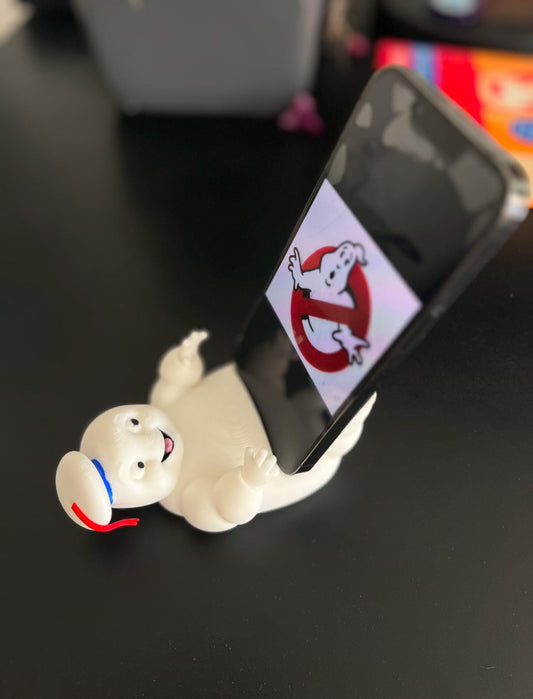 Stay Puft Marshmallow Man Phone Holder - Ghost Fan Art - Mini Stay Puft Marshmallow Man