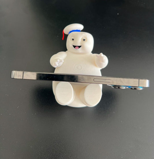 Stay Puft Marshmallow Man Phone Holder - Ghost Fan Art - Mini Stay Puft Marshmallow Man