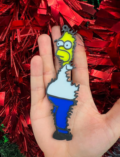 Homer  Christmas Hanging Decoration - 3D Printed Ornament - Funny Handmade Tree Decor