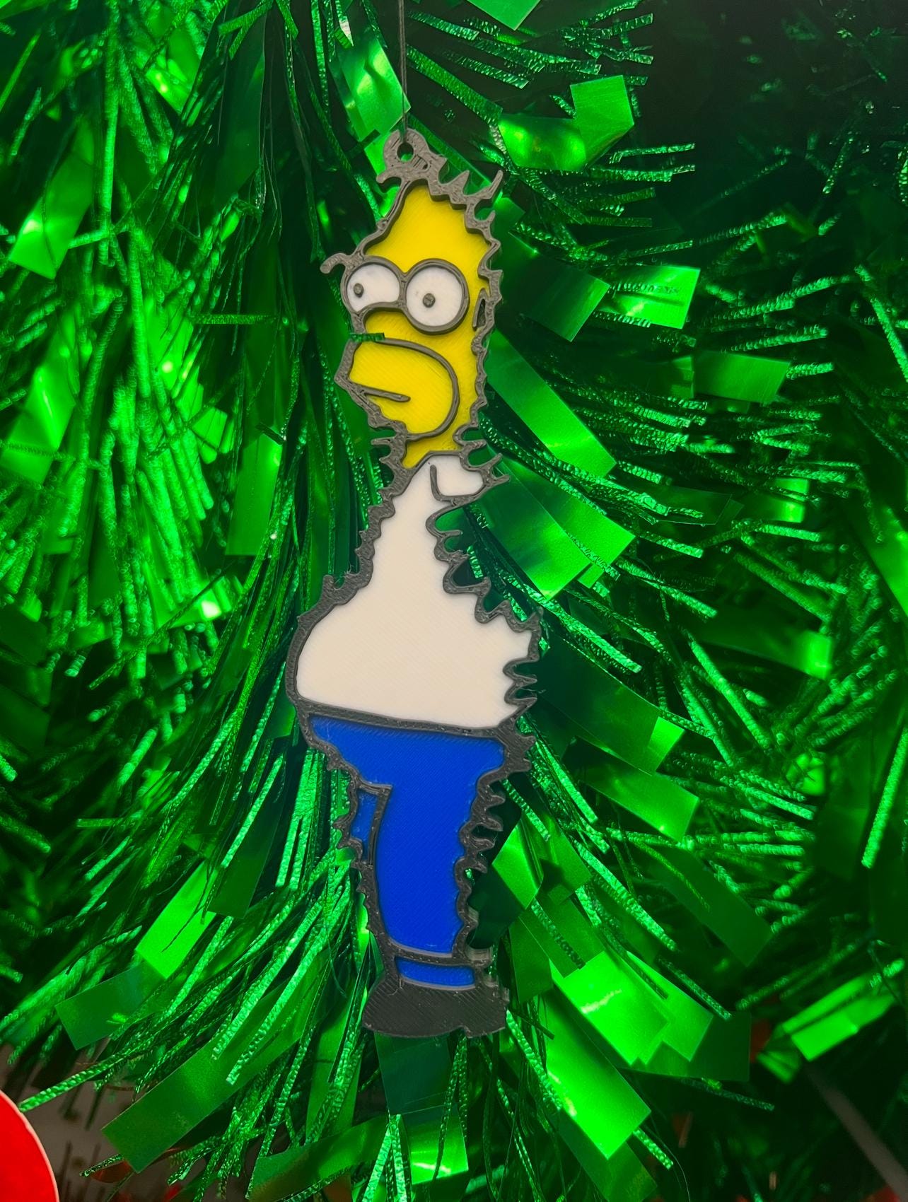 Homer  Christmas Hanging Decoration - 3D Printed Ornament - Funny Handmade Tree Decor