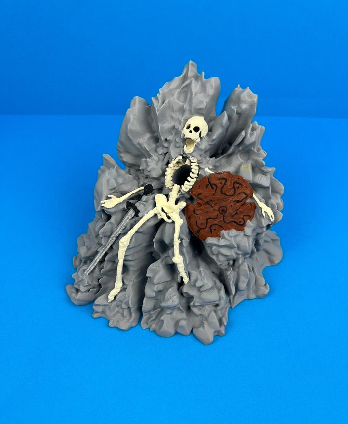 Fallen Warrior Skeleton Pen Holder – Unique Desk Organizer and Gift