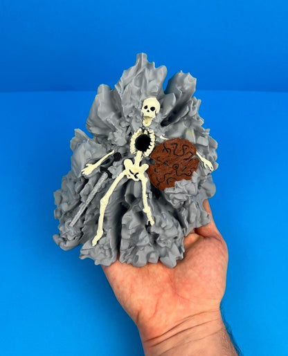 Fallen Warrior Skeleton Pen Holder – Unique Desk Organizer and Gift