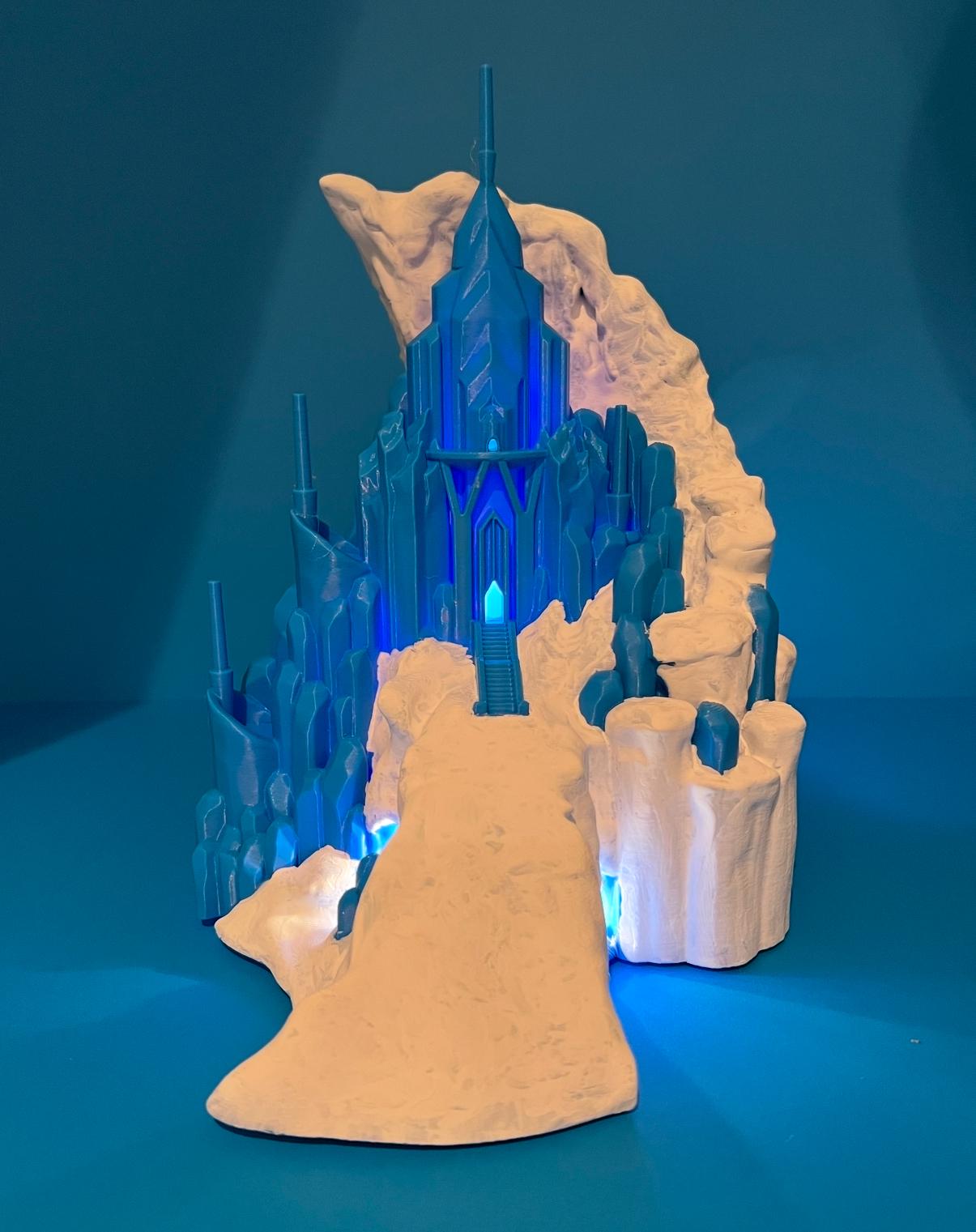 Frozen-Inspired LED Castle Lamp – Ice Palace - El-sa's Castle Lamp - Magical Room Decor for Kids