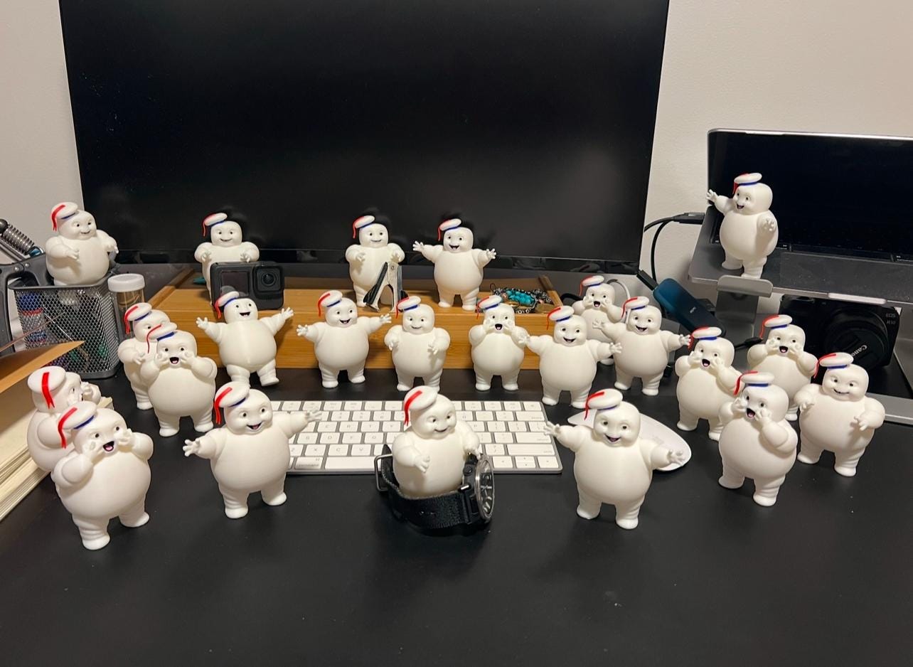 Gho-stbus-ters Mini Stay Puft Marshmallow Man Figures - 3D Printed Collectible