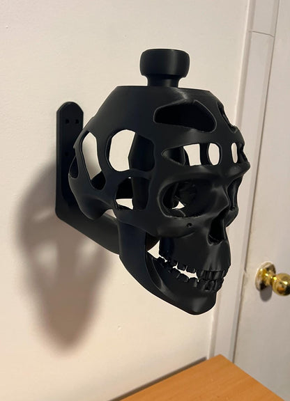 Wall-Mounted Skull Helmet Display Stand – Perfect for Motorcycle and Cosplay Helmets