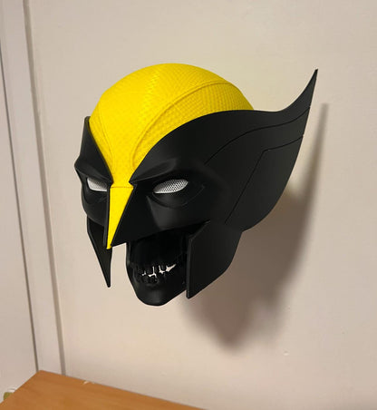 Wall-Mounted Skull Helmet Display Stand – Perfect for Motorcycle and Cosplay Helmets