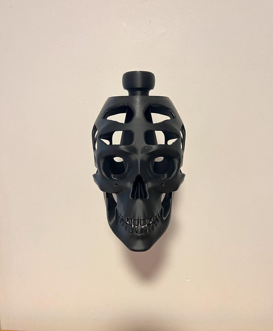 Wall-Mounted Skull Helmet Display Stand – Perfect for Motorcycle and Cosplay Helmets
