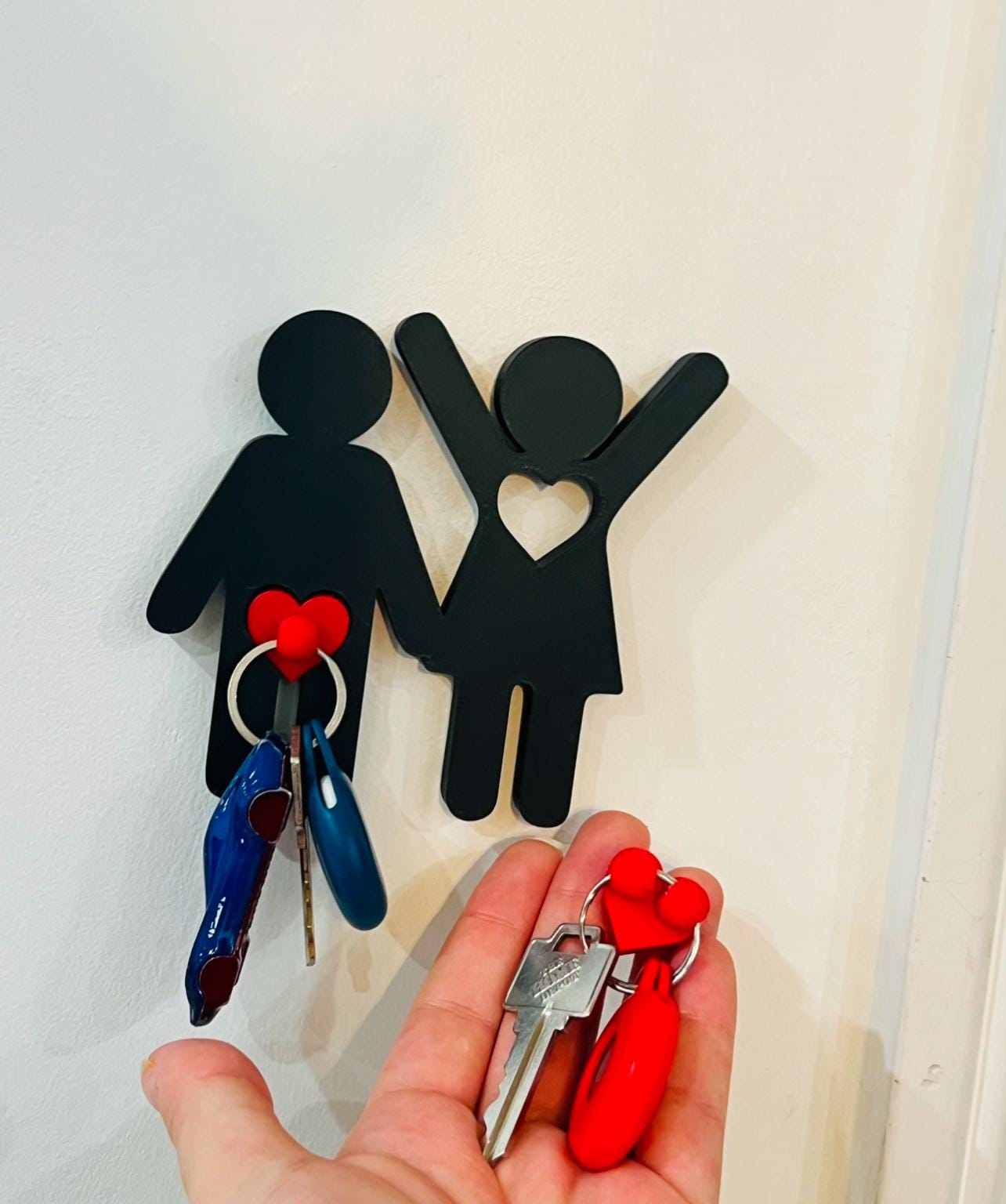 Schlüsselhalter für Paare – Süßer und kreativer Schlüssel-Organizer zur Wandmontage, perfektes Geschenk für Ehemann, Ehefrau oder als Heimdekoration