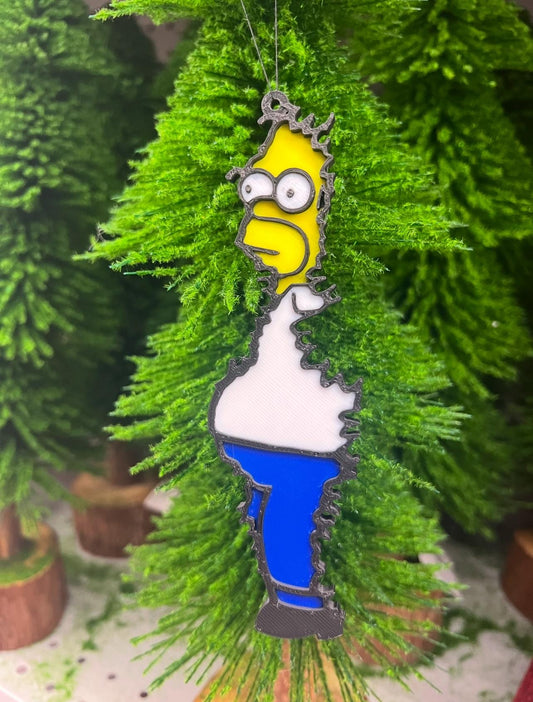 Homer  Christmas Hanging Decoration - 3D Printed Ornament - Funny Handmade Tree Decor