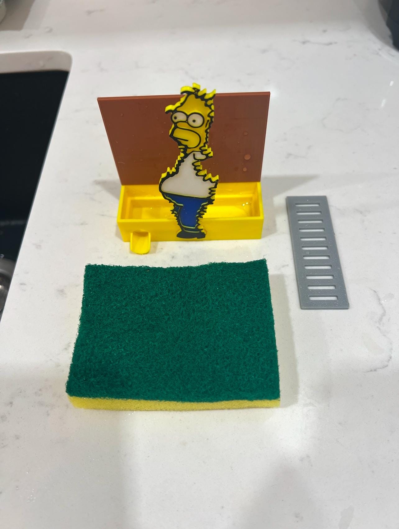 Ho-mer Simp-son Sponge Holder - The Simpsons Bush Meme - Funny Kitchen Decor - - 3D Printed Gift for Christmas & Fans