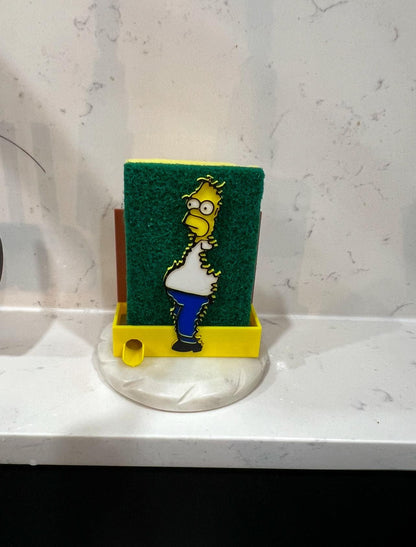 Ho-mer Simp-son Sponge Holder - The Simpsons Bush Meme - Funny Kitchen Decor - - 3D Printed Gift for Christmas & Fans