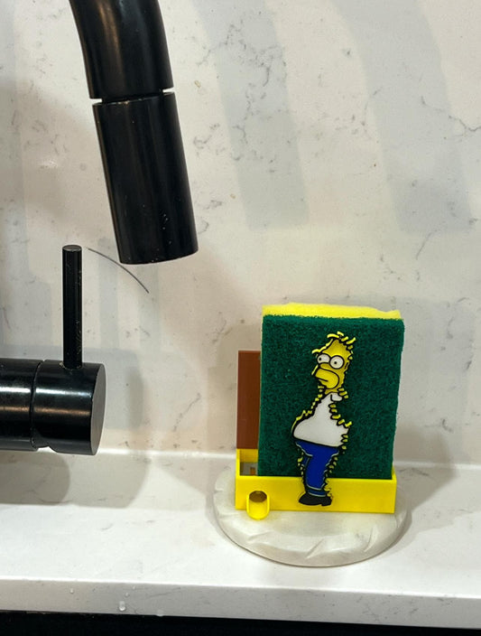 Ho-mer Simp-son Sponge Holder - The Simpsons Bush Meme - Funny Kitchen Decor - - 3D Printed Gift for Christmas & Fans