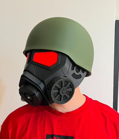 NC-R Vete-ran Ranger Helmet – 3D-Printed Post-Apocalyptic Cosplay Helmet with Customizable Fit