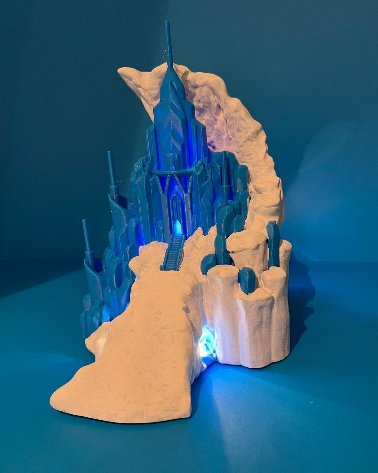 Frozen-Inspired LED Castle Lamp – Ice Palace - El-sa's Castle Lamp - Magical Room Decor for Kids