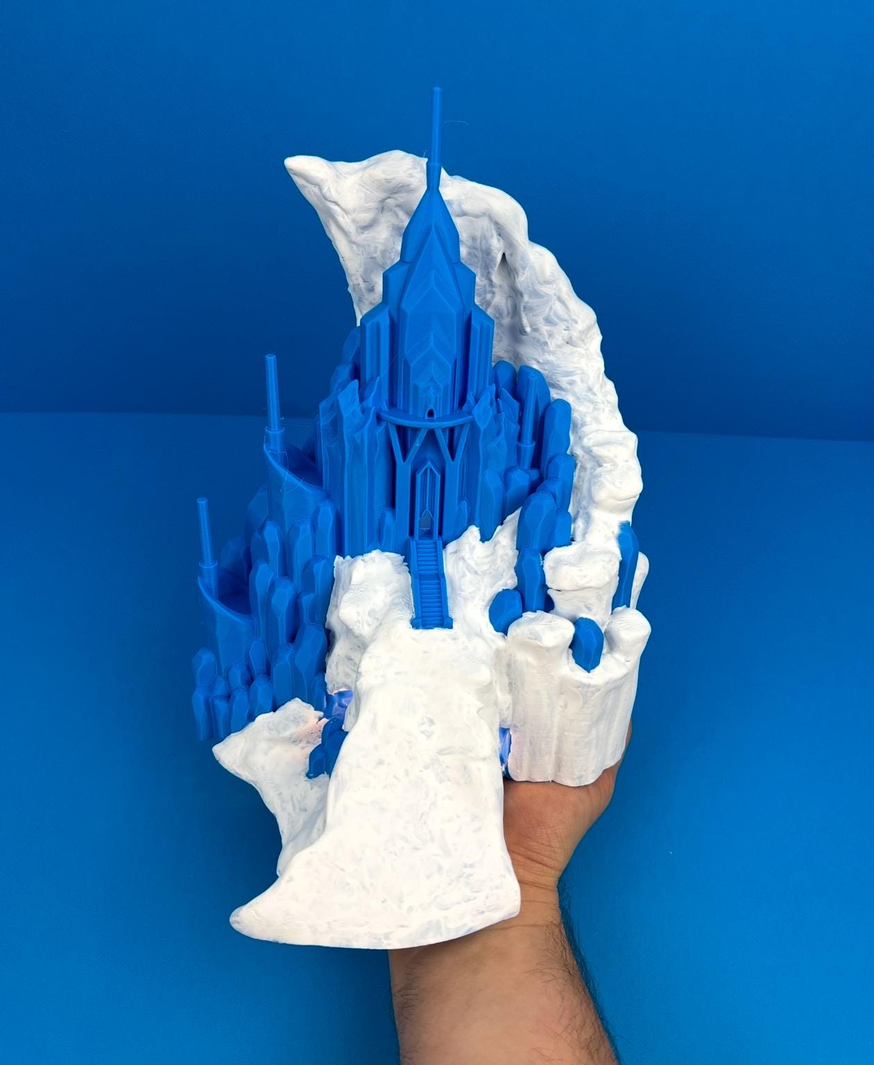 Frozen-Inspired LED Castle Lamp – Ice Palace - El-sa's Castle Lamp - Magical Room Decor for Kids