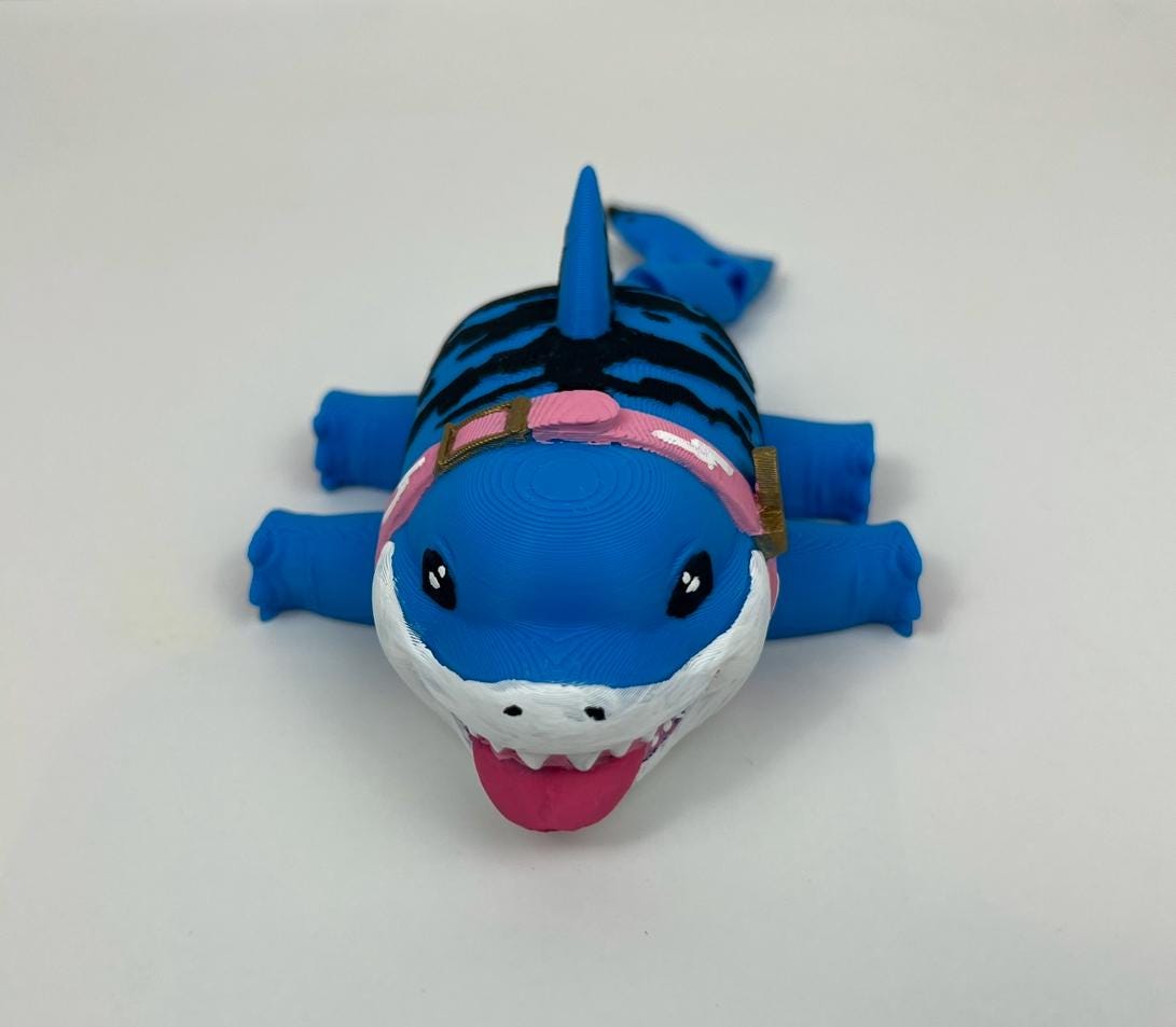 Jeff - The Land Shark Flexible Inspired Toy - Fun and Adorable Fidget Figure - Office Desk Toy