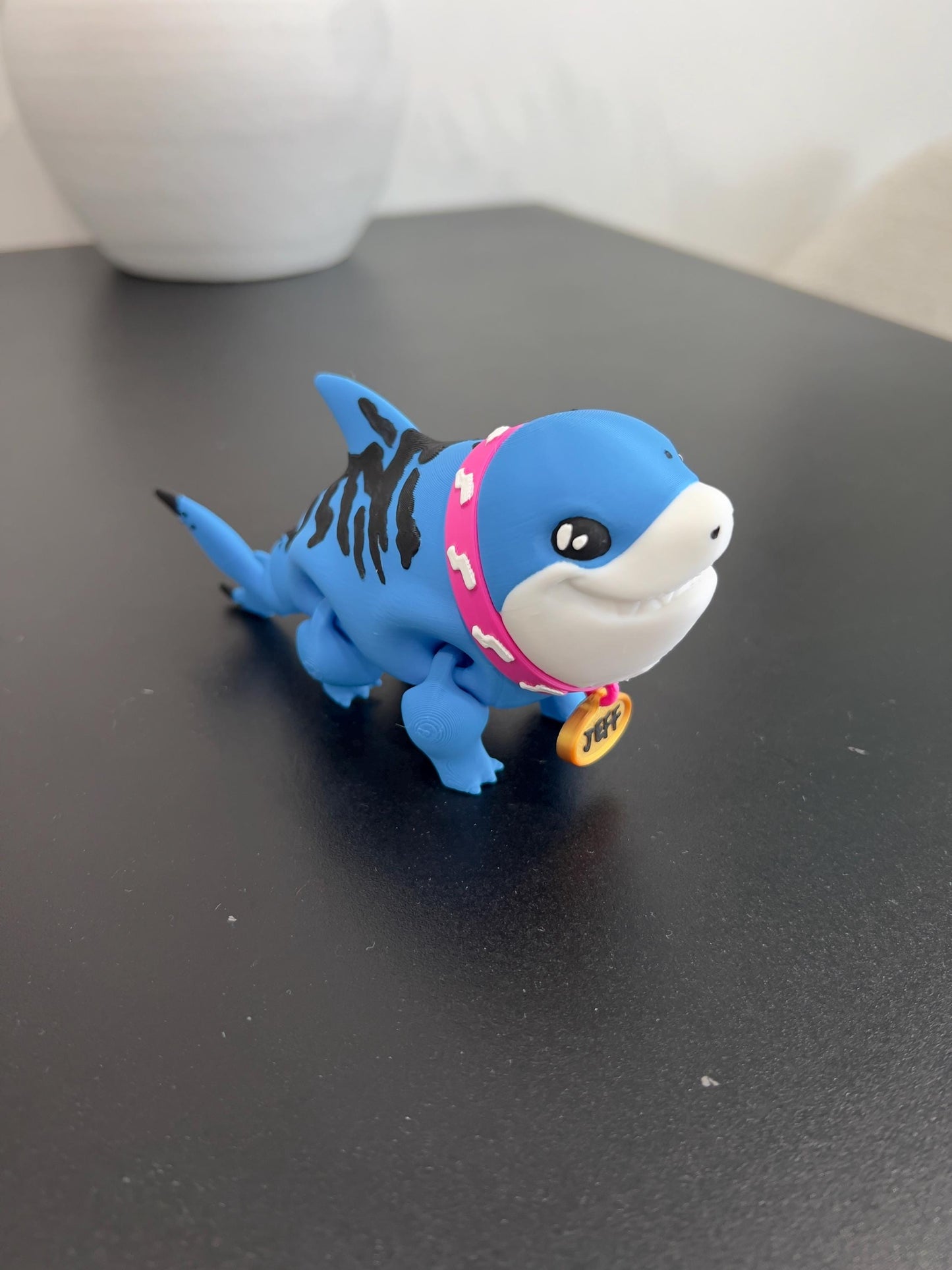 Mini Jeff the Land Shark Flexi Fidget Toy – 3D Printed Flexi Toy, Fidget Toy, Cute Desk Companion