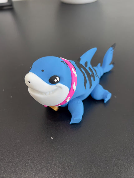 Mini Jeff the Land Shark Flexi Fidget Toy – 3D Printed Flexi Toy, Fidget Toy, Cute Desk Companion