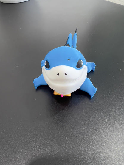 Mini Jeff the Land Shark Flexi Fidget Toy – 3D Printed Flexi Toy, Fidget Toy, Cute Desk Companion