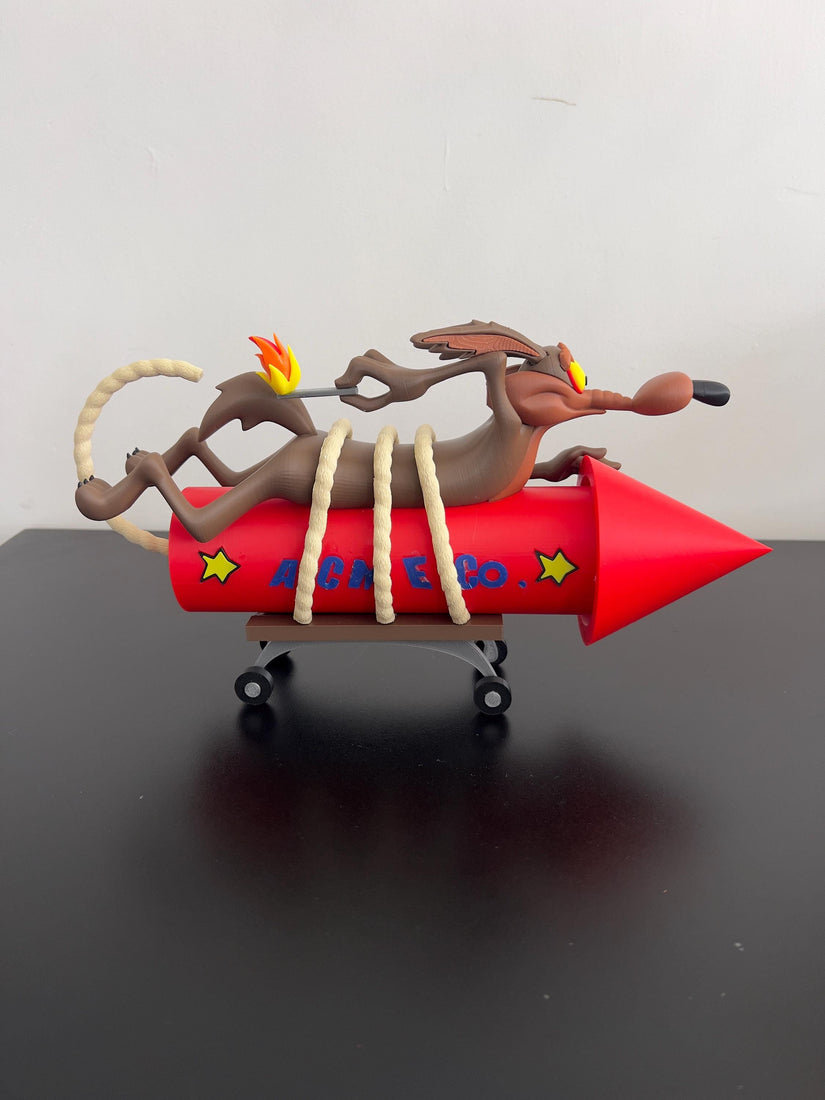 W-le E. Coyote 3D Printed Figure – AC- ME Rocket Ride - Collectible Statue
