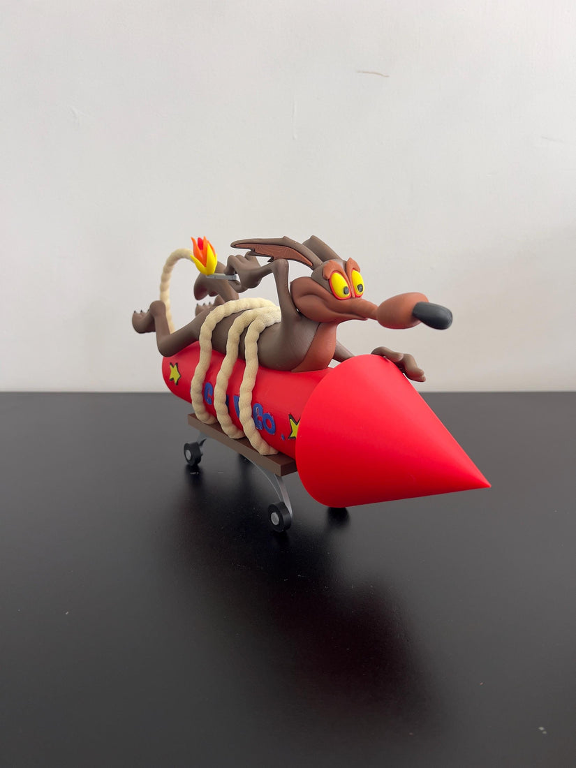 W-le E. Coyote 3D Printed Figure – AC- ME Rocket Ride - Collectible Statue