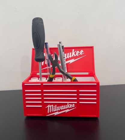 Heavy-Duty Toolbox Desk Organizer – Workbench Pen Holder for DIYers, Mechanics & Woodworkers – Garage , Workshop Essential
