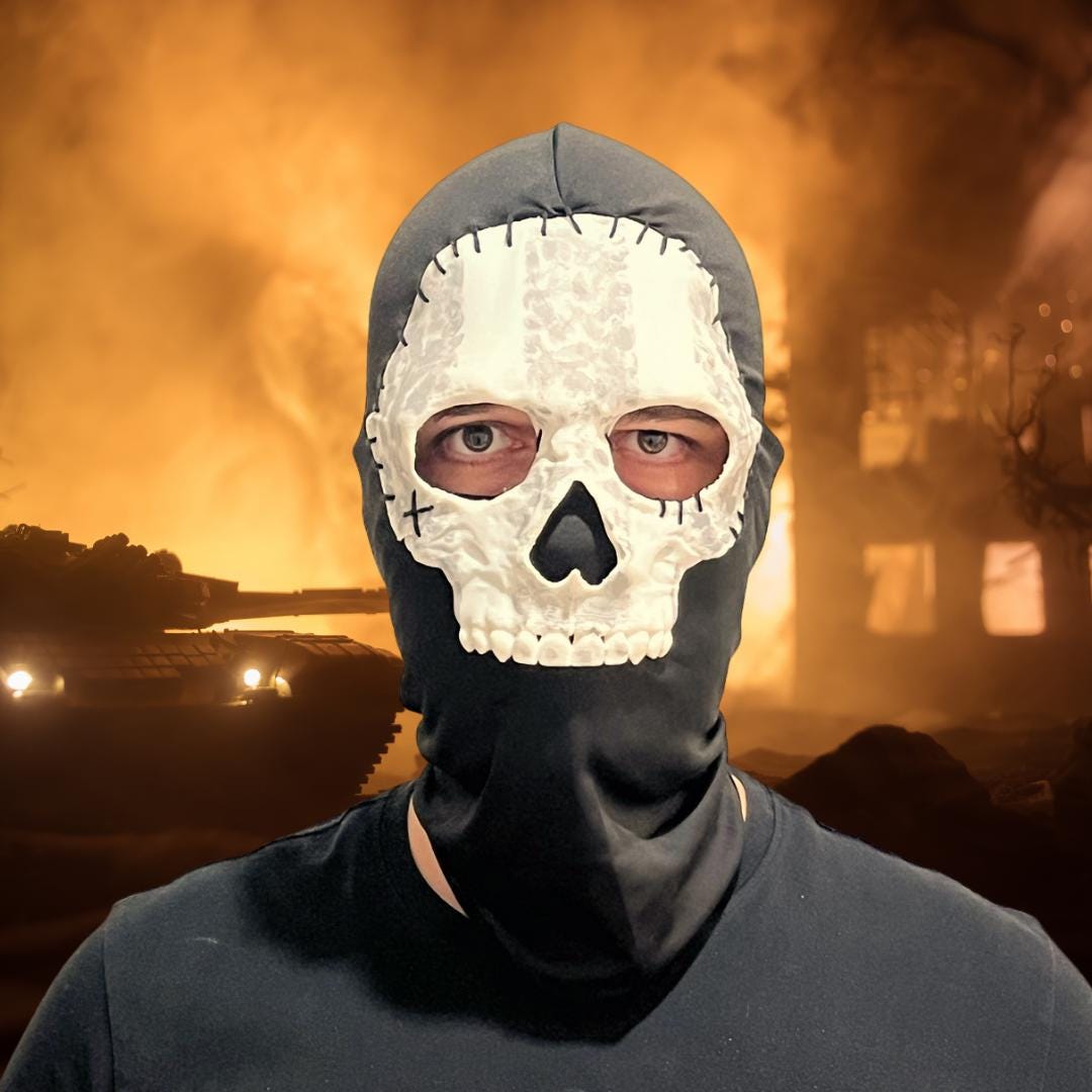 Tactical Ghost Skull Mask – Ghost Inspired - Stealth Warrior-Inspired Cosplay Gear for Airsoft & Themed Events