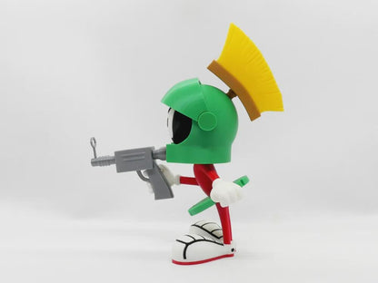 Mar-vin the Mar-tian Cartoon Figure –  Green Helmet Space Collector Toy – 3D Printed Display Model