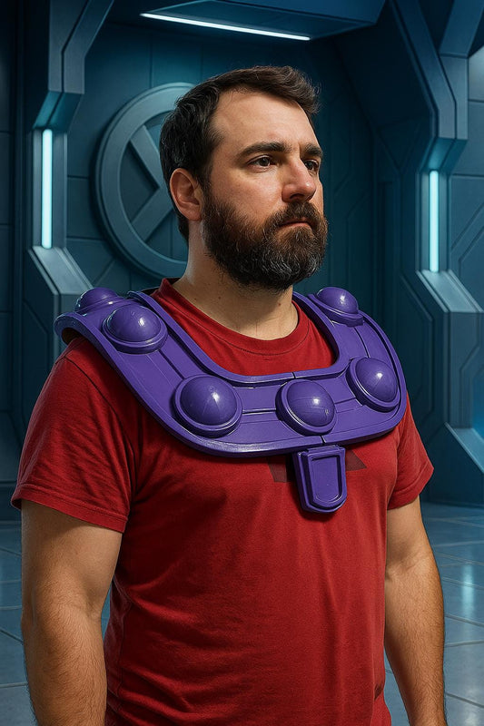 Magnet 97 Cosplay Collar – Custom-Fit 3D Printed – Deep Purple Metallic or Raw White - X Inspired Neck Armor