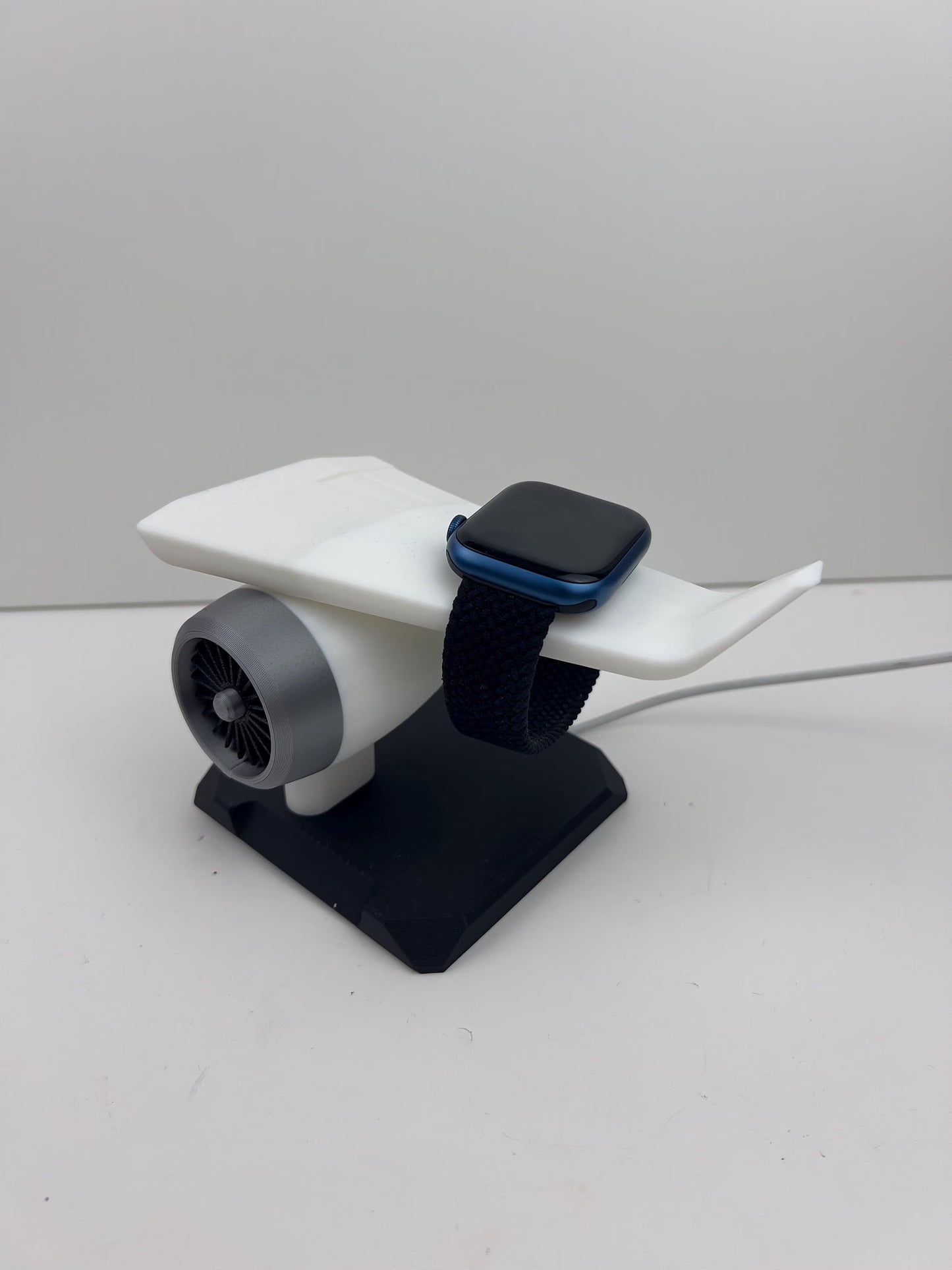 Apple Watch Stand Charger Dock | Airplane Jet Engine Wing Design | Aviation Gift for Pilots, Travelers & Apple Watch Users