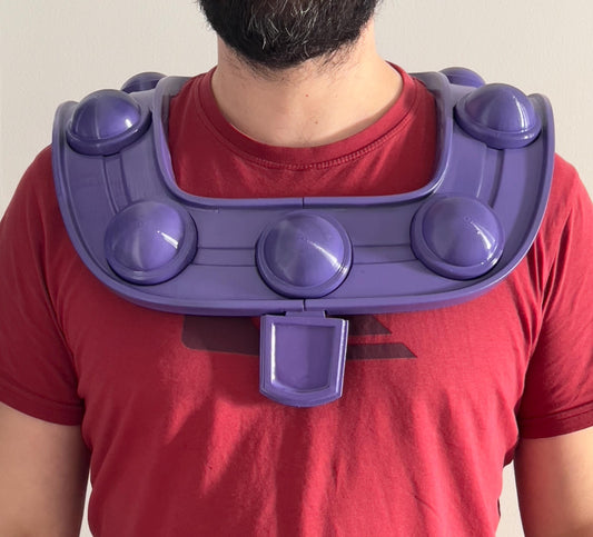 Magnet 97 Cosplay Collar – Custom-Fit 3D Printed – Deep Purple Metallic or Raw White - X Inspired Neck Armor