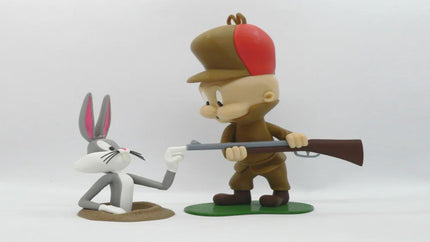 Cartoon Bu-gs Bunny & Hunter Figurine Set – 3D Printed Color Model - NO TARIFF