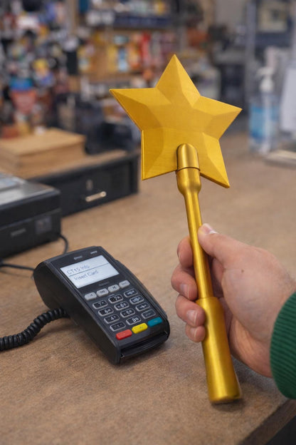 Tap to Pay Credit Card Magic Wand – Funny Contactless Payment Wizard Prop