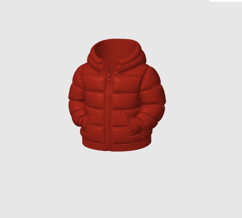 Pufferjacke Stiftehalter STL – Stylischer Hoodie Schreibtisch-Organizer 3D-Druckdatei – Mode-Mantel Bleistifthalter Modell