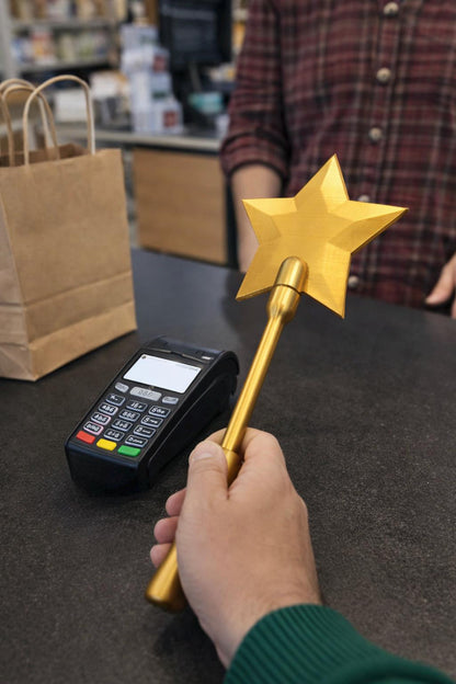 Tap to Pay Credit Card Magic Wand – Funny Contactless Payment Wizard Prop