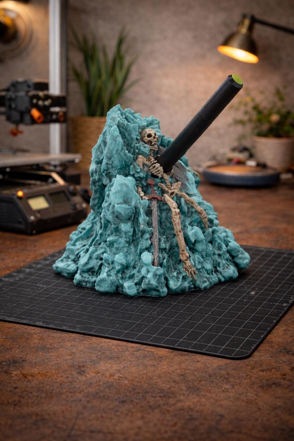 The Fallen Warrior - 3D Printable Pen Holder and Desktop Decor STL File