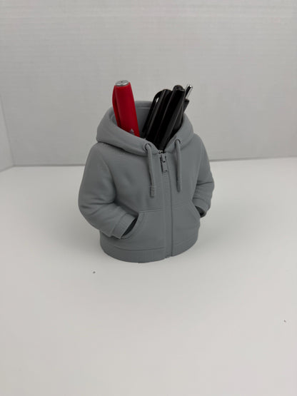 Hoodie Pen Holder – Desk Organizer, Funny Office Decor, Sweatshirt Pencil Holder, Gift for Coworker