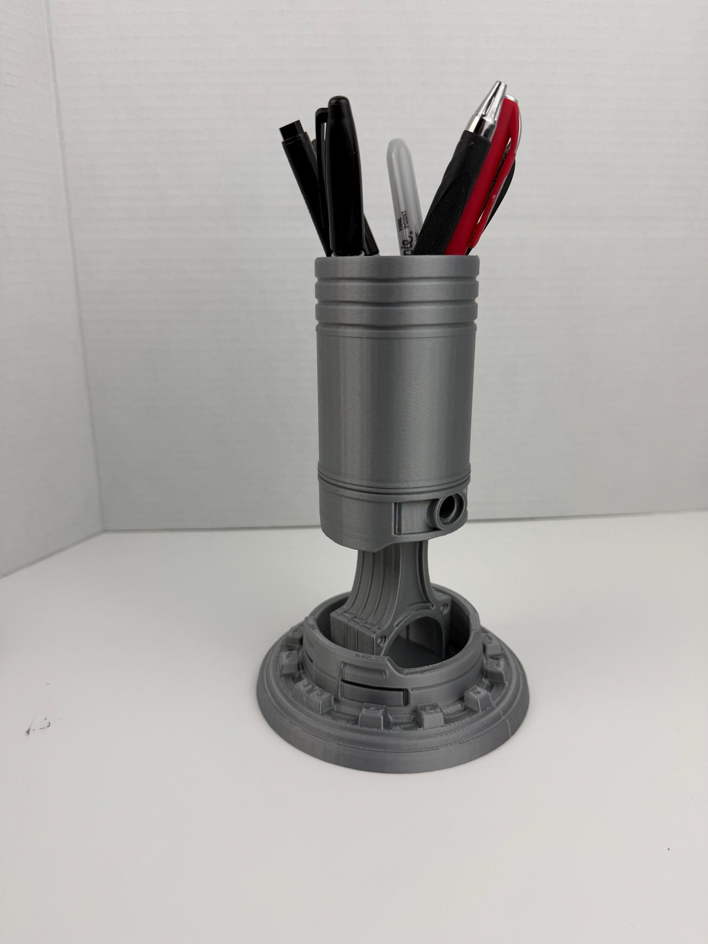 Engine Piston Pen Holder – Mechanical Desk Organizer, Automotive Pencil Holder, Office Decor, Unique Desk Accessory, Gift for Mechanic