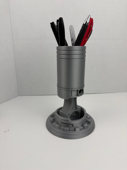 Engine Piston Pen Holder – Mechanical Desk Organizer, Automotive Pencil Holder, Office Decor, Unique Desk Accessory, Gift for Mechanic