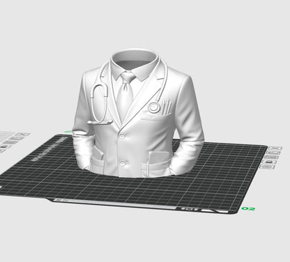Doctor Coat Pen Holder STL – Medical Desk Organizer 3D Print File (Digital Download)