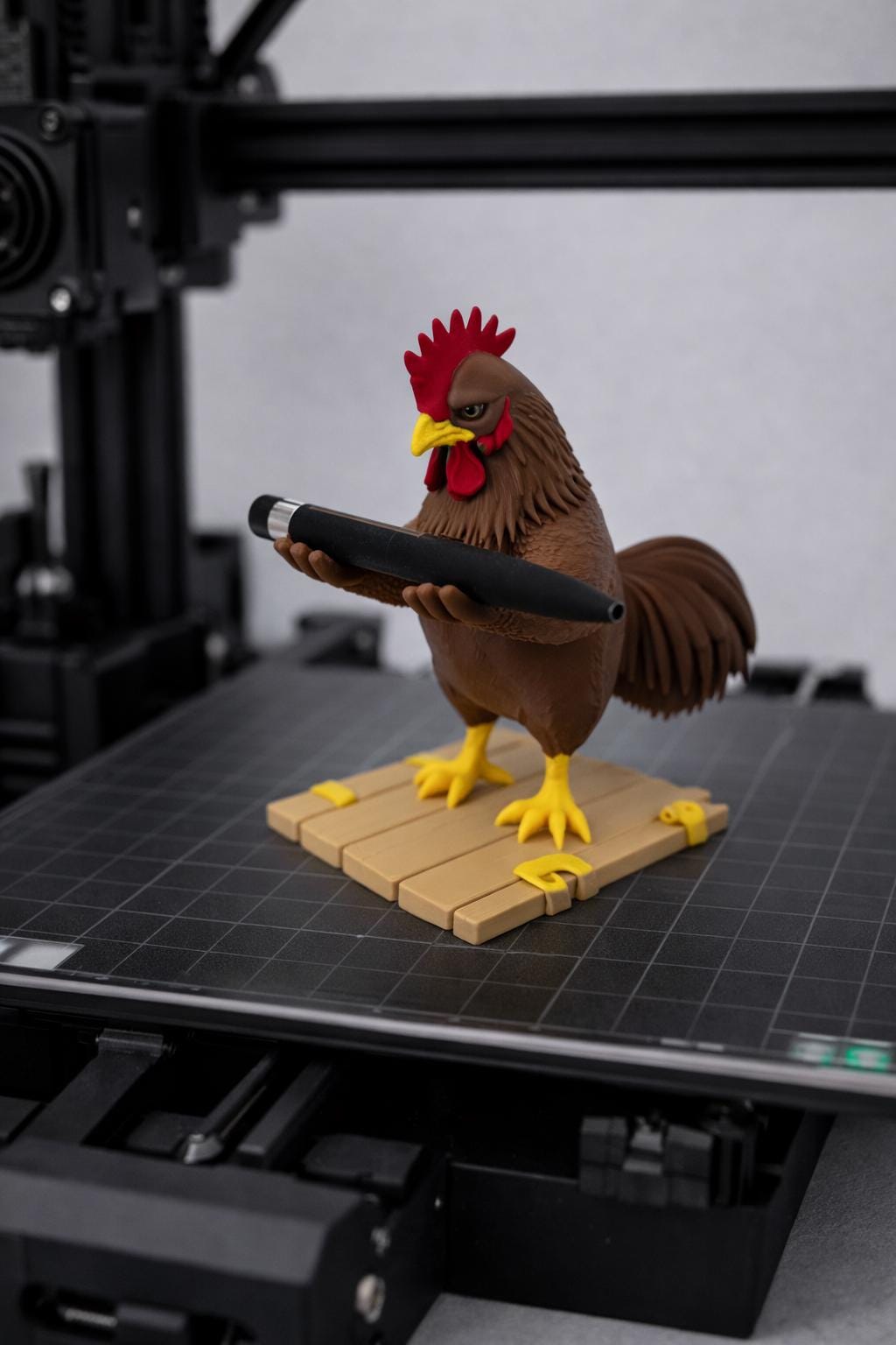 Wilson Chicken Pen Holder STL – Funny Rooster Pencil Holder 3D Print File, Viral Desk Organizer, Animal Pen Stand, Instant Download