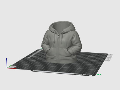 Hoodie Pen Holder STL – Realistic Jacket Desk Organizer 3D Print File – Stylish Pencil Holder Model