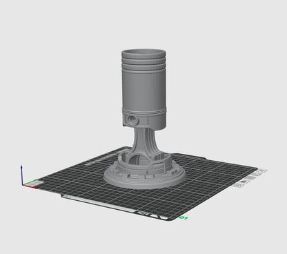 Kolben-Stiftehalter STL – Mechanischer Schreibtisch-Organizer 3D-Druckdatei – Automobil-Bleistiftbecher-Modell
