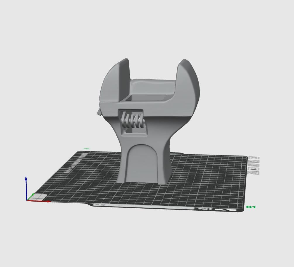 Wrench Pen Holder STL – Adjustable Spanner Desk Organizer 3D Print File – Tool Shaped Pencil Cup Model