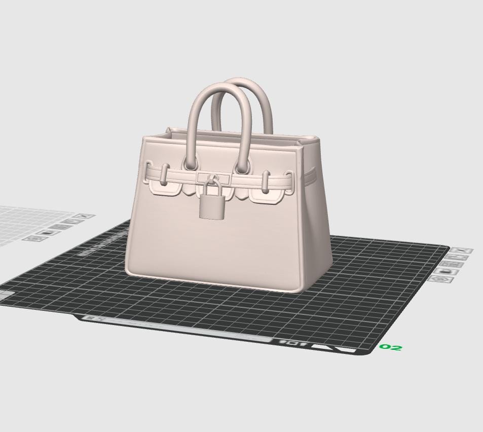 Luxuriöser Handtaschen Stifthalter STL-Datei – Designer-inspirierter Schreibtisch-Organizer – Mini-Taschen Stiftehalter für 3D-Druck – Modische Bürodekoration